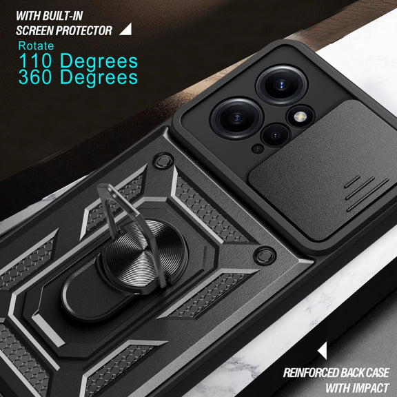For Xiaomi Redmi Note 12 4G Global Sliding Camera Cover Design Phone Case(Gold)