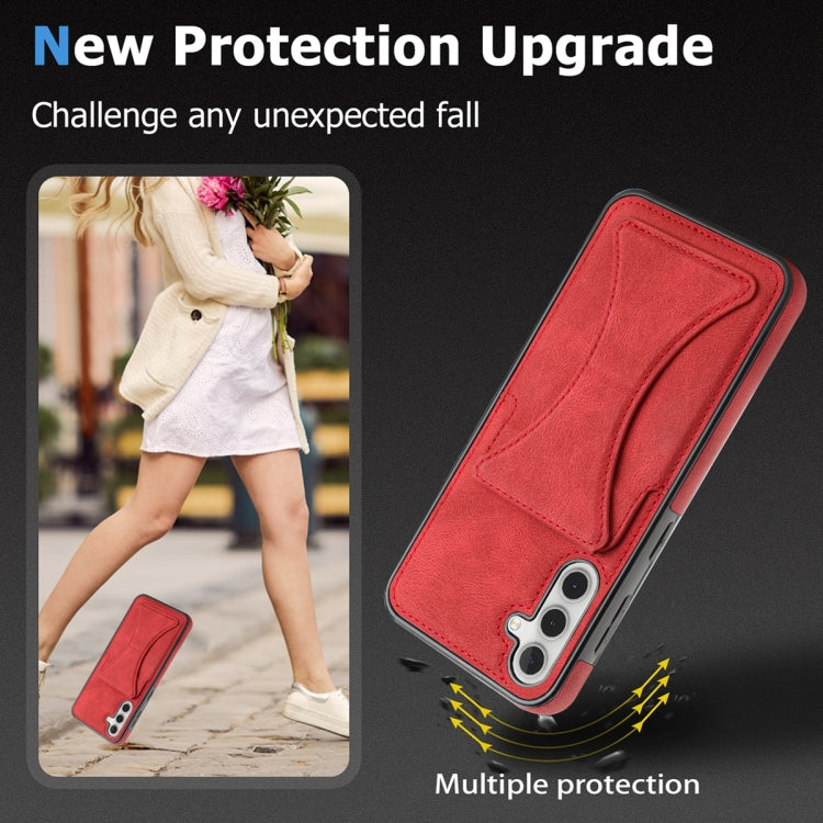 For Samsung Galaxy A14 4G / 5G Ultra-thin Shockproof Phone Protective Case with Holder(Red) - free shipping - PMC TechLife - Order now!