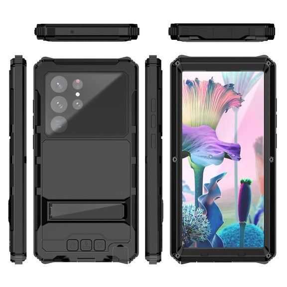 For Samsung Galaxy S23 Ultra 5G R-JUST RJ-56 3rd Gen Life Water-resistant Dustproof Shockproof Phone Case(Black)