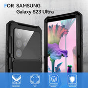 For Samsung Galaxy S23 Ultra 5G R-JUST RJ-56 3rd Gen Life Water-resistant Dustproof Shockproof Phone Case(Black)