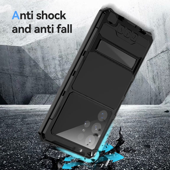 For Samsung Galaxy S23 Ultra 5G R-JUST RJ-56 3rd Gen Life Water-resistant Dustproof Shockproof Phone Case(Black)