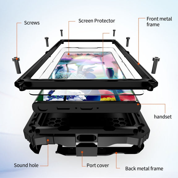 For Samsung Galaxy S23 Ultra 5G R-JUST RJ-56 3rd Gen Life Water-resistant Dustproof Shockproof Phone Case(Black)