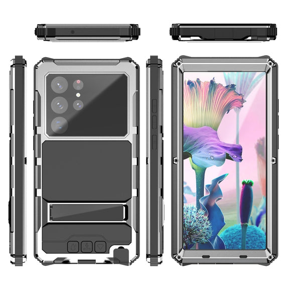 For Samsung Galaxy S23 Ultra 5G R-JUST RJ-56 3rd Gen Life Water-resistant Dustproof Shockproof Phone Case(Silver)