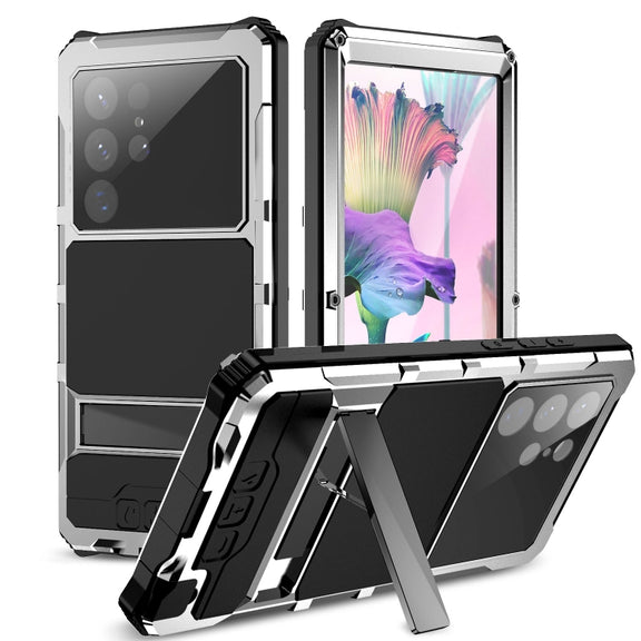 For Samsung Galaxy S23 Ultra 5G R-JUST RJ-56 3rd Gen Life Water-resistant Dustproof Shockproof Phone Case(Silver)