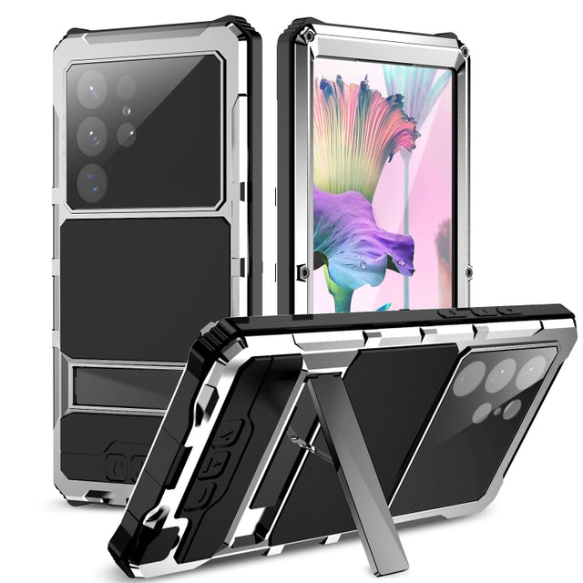 For Samsung Galaxy S23 Ultra 5G R-JUST RJ-56 3rd Gen Life Water-resistant Dustproof Shockproof Phone Case(Silver)