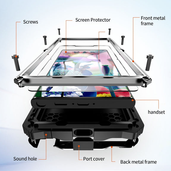 For Samsung Galaxy S23 Ultra 5G R-JUST RJ-56 3rd Gen Life Water-resistant Dustproof Shockproof Phone Case(Silver)