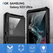 For Samsung Galaxy S22 Ultra 5G R-JUST RJ-56 3rd Gen Life Water-resistant Dustproof Shockproof Phone Case(Black)