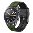 20mm Universal Vertical Line Two-Color Silicone Watch Band(Army Green+Black) - Smart Wear by PMC TechLife | Online Shopping South Africa | PMC TechLife