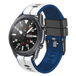 22mm Universal Vertical Line Two-Color Silicone Watch Band(White+Dark Blue) - Smart Wear by PMC TechLife | Online Shopping South Africa | PMC TechLife