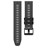 22mm Universal Vertical Line Two-Color Silicone Watch Band(Carbon Gray+Black)