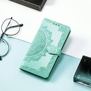 For Xiaomi Redmi 12C Mandala Flower Embossed Leather Phone Case(Green)