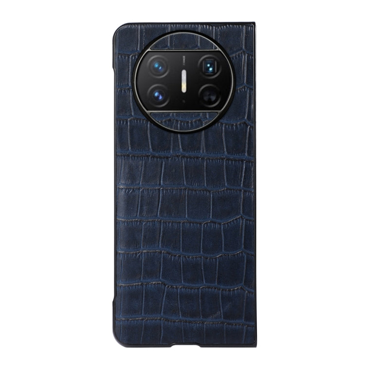 For Huawei Mate X3 Crocodile Texture Genuine Leather Phone Case(Blue) - free shipping - PMC TechLife - Order now!