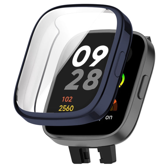 For Redmi Watch 3 Full Coverage TPU Electroplating Watch Protective Case(Midnight Blue)