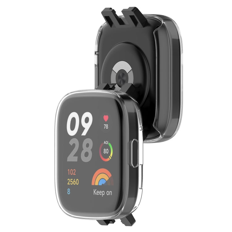For Redmi Watch 3 Full Coverage TPU Electroplating Watch Protective Case(Transparent)