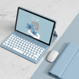 For Lenovo Tab M10 Plus 10.6 3rd Gen 2022 YM-LX106 Round Key Detachable Bluetooth Tablet Keyboard Leather Case with Mouse(Blue) - free shipping - PMC TechLife - Order now!