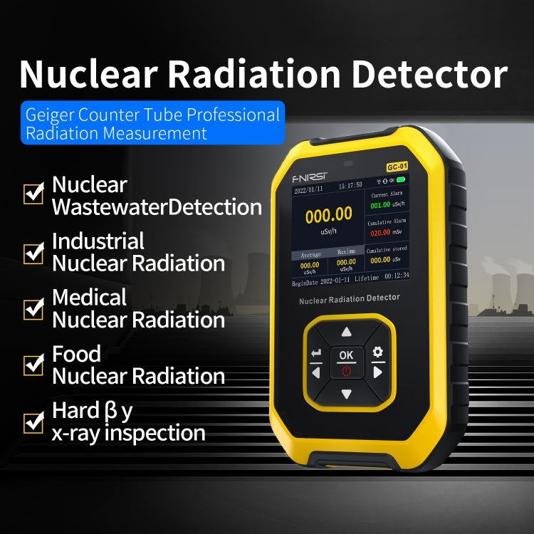 Fnirsi GC01 Home Lndustrial Marble Radioactive X / Y Ray Nuclear Radiation Detector Geiger Counter(Yellow) - free shipping - PMC Jewellery - Order now!
