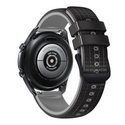 20mm Universal Mesh Two-Tone Silicone Watch Band(Black Gray)