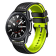 20mm Universal Mesh Two-Tone Silicone Watch Band(Black Lime) - Smart Wear by PMC TechLife | Online Shopping South Africa | PMC TechLife