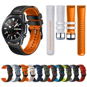 20mm Universal Mesh Two-Tone Silicone Watch Band(Red Black)