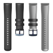 22mm Universal Mesh Two-Tone Silicone Watch Band(Black Gray)