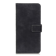 For Nokia C32 4G Magnetic Crocodile Texture Horizontal Flip Leather Phone Case(Black)