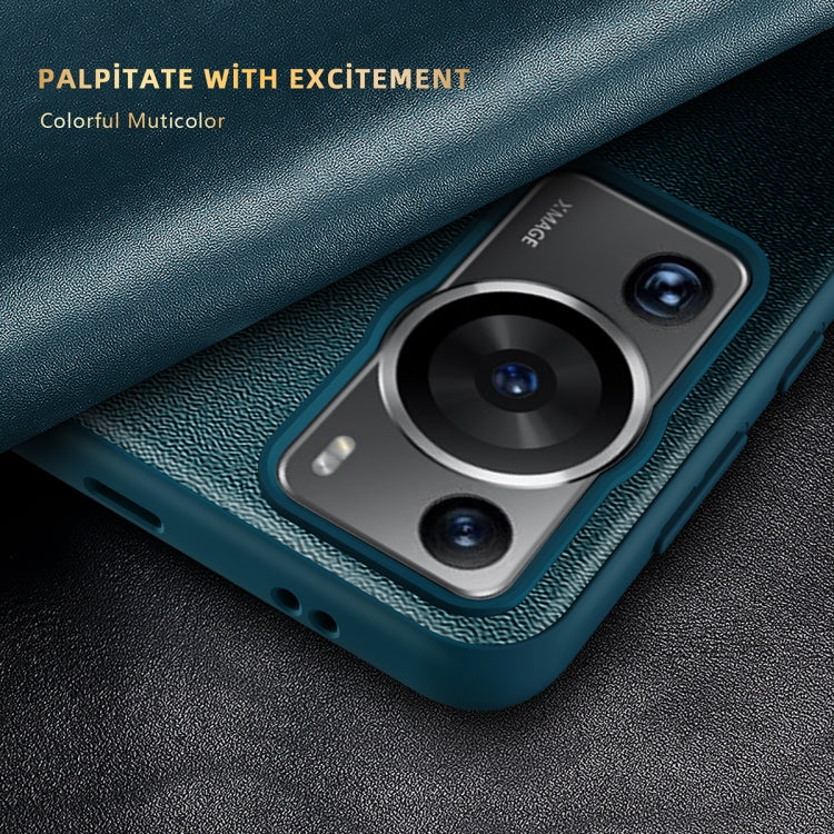 For Huawei P60 Pro Leather + TPU Frame Shockproof Phone Case(Green) - free shipping - PMC TechLife - Order now!