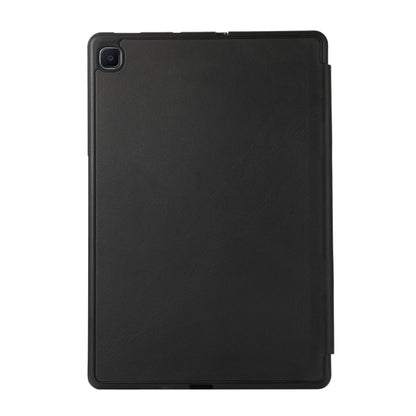 For Samsung Galaxy Tab S6 Lite/Tab S6 Lite 2022 Solid Color 3-folding Leather Tablet Case(Black) - free shipping - PMC Jewellery - Order now!