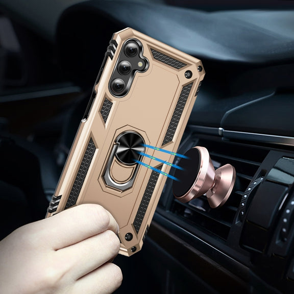 For Samsung Galaxy A24 4G Shockproof TPU + PC Phone Case(Gold)