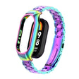 For Xiaomi Mi Band 8 Integrated Metal Case + Three-bead Watch Band(Colorful) - Smart Wear by PMC TechLife | Online Shopping South Africa | PMC TechLife