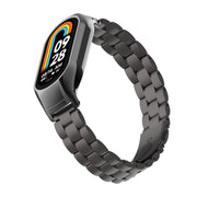 For Xiaomi Mi Band 8 Integrated Metal Case + Three-bead Watch Band(Elegant Black)