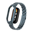 For Xiaomi Mi Band 8 Integrated Metal Case + Three-bead Watch Band(Titanium Gray) - Smart Wear by PMC TechLife | Online Shopping South Africa | PMC TechLife