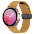 20mm Universal Flat Head Groove Folding Black Buckle Silicone Watch Band(Yellow) - Smart Wear by PMC TechLife | Online Shopping South Africa | PMC TechLife