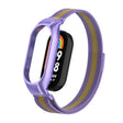 For Xiaomi Mi Band 8 Integrated Metal Case + Milanese Magnetic Watch Band(Purple+Gold) - Smart Wear by PMC TechLife | Online Shopping South Africa | PMC TechLife