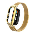For Xiaomi Mi Band 8 Integrated Metal Case + Milanese Magnetic Watch Band(Gold) - Smart Wear by PMC TechLife | Online Shopping South Africa | PMC TechLife
