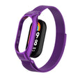 For Xiaomi Mi Band 8 Integrated Metal Case + Milanese Magnetic Watch Band(Purple) - Smart Wear by PMC TechLife | Online Shopping South Africa | PMC TechLife