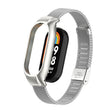 For Xiaomi Mi Band 8 Integrated Metal Case + Steel Mesh Buckle Watch Band(Silver) - Smart Wear by PMC TechLife | Online Shopping South Africa | PMC TechLife