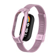 For Xiaomi Mi Band 8 Integrated Metal Case + Steel Mesh Buckle Watch Band(Rose Pink) - Smart Wear by PMC TechLife | Online Shopping South Africa | PMC TechLife