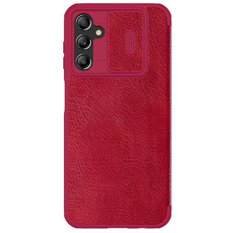 For Samsung Galaxy A14 4G NILLKIN QIN Series Pro Sliding Camera Cover Design Leather Phone Case(Red) - Galaxy Phone Cases by NILLKIN | Online Shopping South Africa | PMC TechLife
