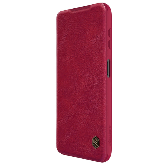 For Samsung Galaxy A14 4G NILLKIN QIN Series Pro Sliding Camera Cover Design Leather Phone Case(Red)