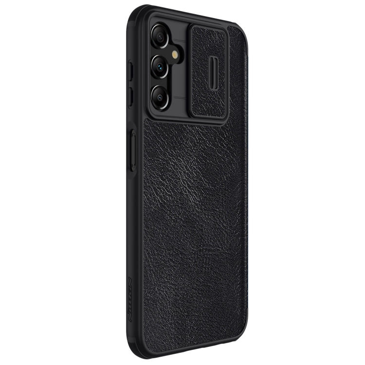 For Samsung Galaxy A14 4G NILLKIN QIN Series Pro Sliding Camera Cover Design Leather Phone Case(Black) - Galaxy Phone Cases by NILLKIN | Online Shopping South Africa | PMC TechLife | Buy Now Pay Later Mobicred
