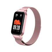 For Redmi Band 2 Milan Magnetic Metal Watch Band(Rose Pink)