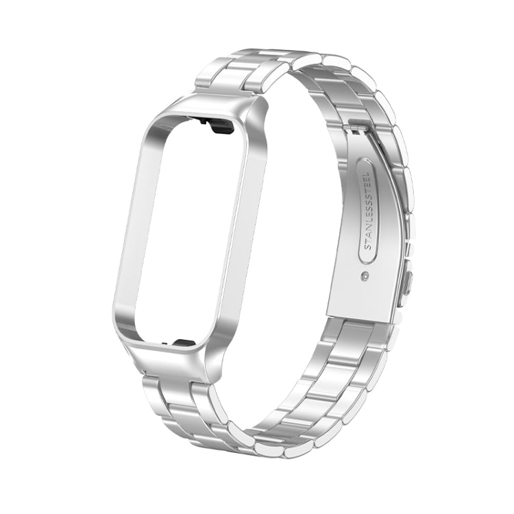 For Redmi Band 2 Three-bead Metal Watch Band(Silver)