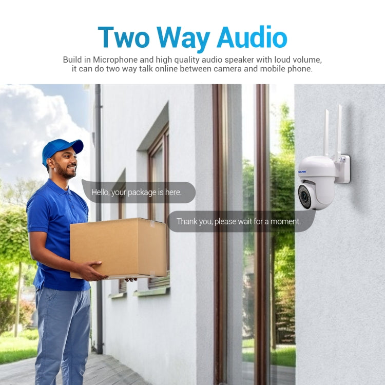 ESCAM PVR007 3MP Smart HD WiFi Camera Support Full Color Night Vision / Motion Detection / Sound Alarm / TF Card(US Plug) - Wireless Camera by ESCAM | Online Shopping South Africa | PMC TechLife | Buy Now Pay Later Mobicred