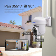 ESCAM PVR007 3MP Smart HD WiFi Camera Support Full Color Night Vision / Motion Detection / Sound Alarm / TF Card(US Plug)
