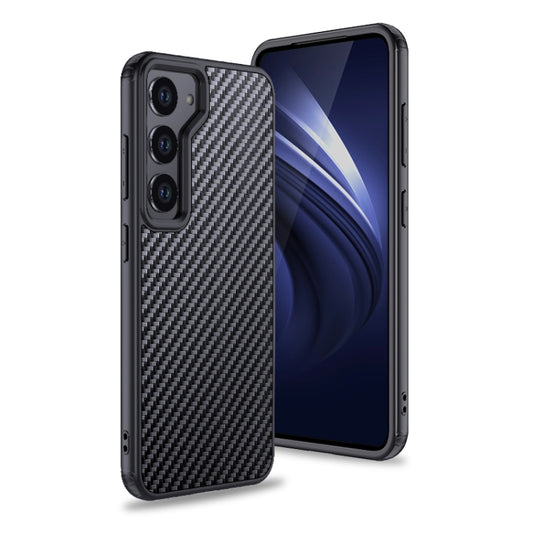 For Samsung Galaxy S23 5G wlons Magsafe Carbon Fiber Kevlar TPU Phone Case(Black) - free shipping - PMC Jewellery - Order now!