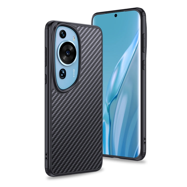 For Huawei P60 Art wlons Magsafe Carbon Fiber Kevlar TPU Phone Case(Black) - Huawei Cases by wlons | Online Shopping South Africa | PMC TechLife | Buy Now Pay Later Mobicred