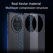 For Huawei Mate 50 Pro wlons Magsafe Carbon Fiber Kevlar TPU Phone Case(Black)
