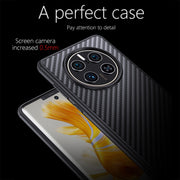 For Huawei Mate 50 Pro wlons Magsafe Carbon Fiber Kevlar TPU Phone Case(Black)