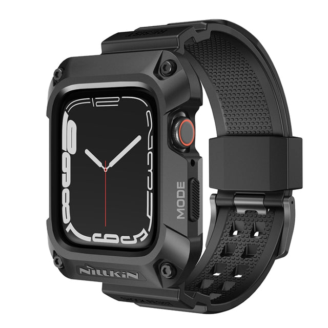 NILLKIN Ruidong Series Alloy + TPU Integrated Watch Band For Apple Watch Series 8&7 45mm(Black)
