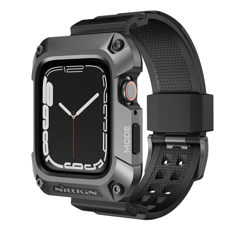 NILLKIN Ruidong Series Alloy + TPU Integrated Watch Band For Apple Watch Series 8&7 45mm(Grey) - Watch Bands by NILLKIN | Online Shopping South Africa | PMC TechLife | Buy Now Pay Later Mobicred